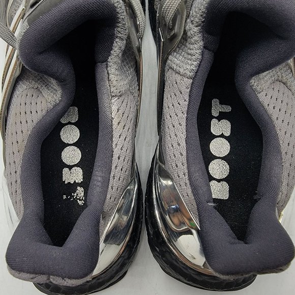 Adidas Ultra Boost Mens 8 Metallic Silver Black Chrome Shoes Future Human main image 8